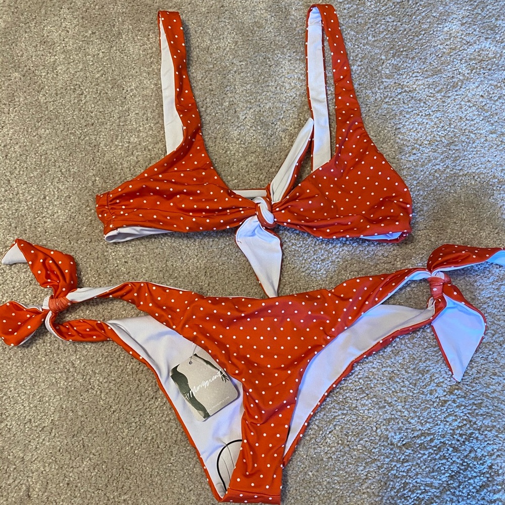 Two piece free people polka dot bikini